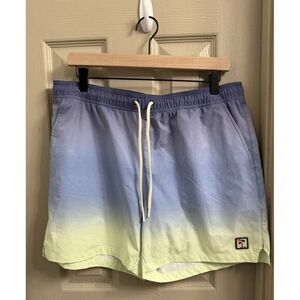 Marine Layer Men's Large 6" Inseam Sea Ombre‎ Swim Trunks Bathing Suit
